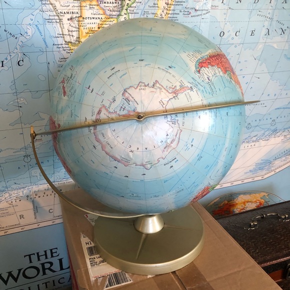 Globe 12” political includes USSR tin base & full meridian Replogle Made in USA - Picture 7 of 8